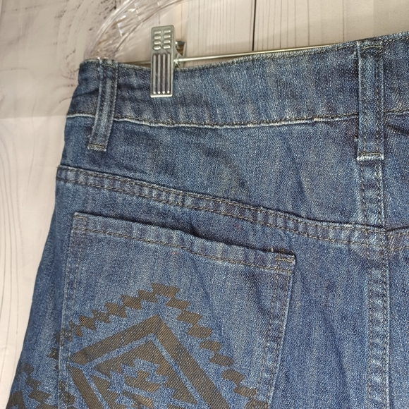 Adam Levine Denim Blue Patterned Women's Shorts - Picture 11 of 13